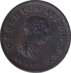 1807 HALFPENNY ( EF ) - Halfpenny - Cambridgeshire Coins