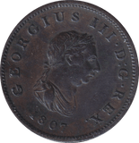 1807 HALFPENNY ( EF ) - Halfpenny - Cambridgeshire Coins