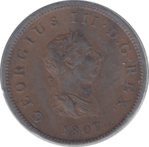 1807 HALFPENNY ( EF ) - Halfpenny - Cambridgeshire Coins