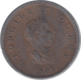 1807 HALFPENNY ( EF ) - Halfpenny - Cambridgeshire Coins