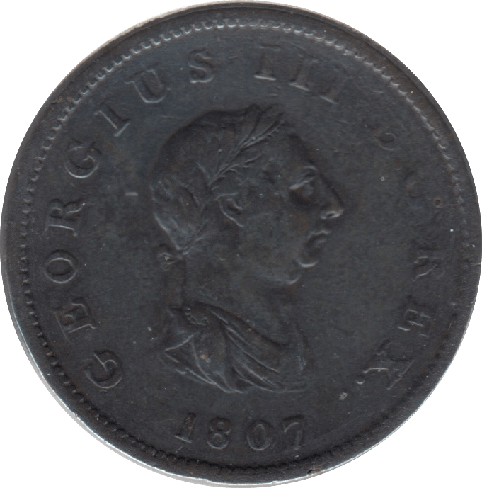 1807 HALFPENNY ( GF ) 2 - WORLD COINS - Cambridgeshire Coins