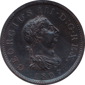 1807 PENNY ( AUNC ) - Penny - Cambridgeshire Coins