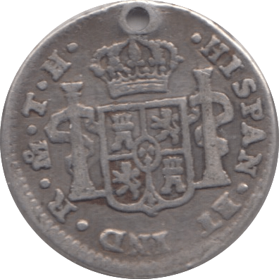 1807 SILVER 1/4 REAL COLONIAL SPAIN - SILVER WORLD COINS - Cambridgeshire Coins