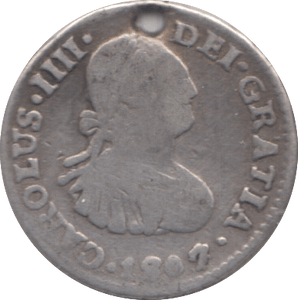 1807 SILVER 1/4 REAL COLONIAL SPAIN - SILVER WORLD COINS - Cambridgeshire Coins