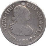 1807 SILVER 1/4 REAL COLONIAL SPAIN - SILVER WORLD COINS - Cambridgeshire Coins