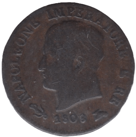 1808 ITALY/FRANCE NAPOLEON CENTESIMO - WORLD COINS - Cambridgeshire Coins