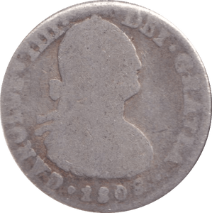 1808 ONE REAL MEXICO - WORLD COINS - Cambridgeshire Coins