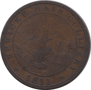 1811 BEWICKE MAIN COLLIERY PENNY TOKEN - Token - Cambridgeshire Coins