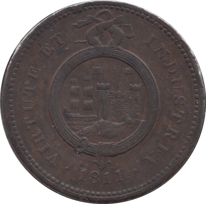 1811 BRISTOL TO SOUTH WALES PENNY TOKEN - Token - Cambridgeshire Coins