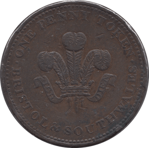 1811 BRISTOL TO SOUTH WALES PENNY TOKEN - Token - Cambridgeshire Coins