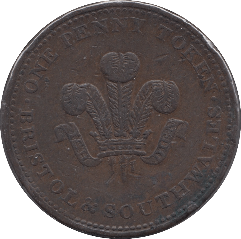 1811 BRISTOL TO SOUTH WALES PENNY TOKEN - Token - Cambridgeshire Coins