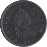 1811 COPPER HALFPENNY TOKEN - HALFPENNY TOKEN - Cambridgeshire Coins