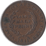 1811 HALFPENNY TOKEN WORCESTER - HALFPENNY TOKEN - Cambridgeshire Coins