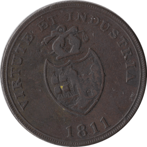 1811 PENNY B B AND COPPER CO. TOKEN - PENNY TOKEN - Cambridgeshire Coins