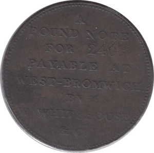 1811 PENNY TOKEN WEST BROMWICH W WHITEHOUSE & CO - Token - Cambridgeshire Coins