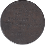 1811 PENNY TOKEN WEST BROMWICH W WHITEHOUSE & CO - Token - Cambridgeshire Coins