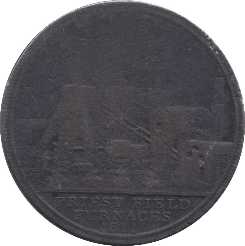 1811 PRIESTFIELD FURNACE PENNY TOKEN - PENNY TOKEN - Cambridgeshire Coins