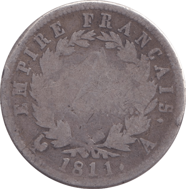 1811 SILVER 2 FRANC FRANCE - SILVER WORLD COINS - Cambridgeshire Coins