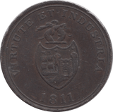 1811 SWANSEA PENNY TOKEN REF 393 - PENNY TOKEN - Cambridgeshire Coins