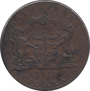 1811 TOKEN BATH PENNY - Token - Cambridgeshire Coins