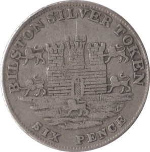 1811 TOKEN SILVER SIXPENCE BILSTON - OTHER TOKENS - Cambridgeshire Coins