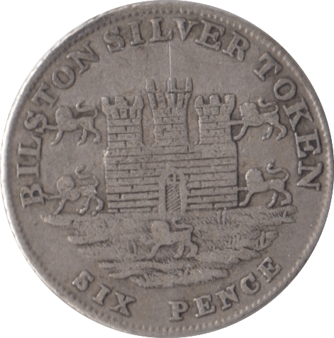 1811 TOKEN SILVER SIXPENCE BILSTON - OTHER TOKENS - Cambridgeshire Coins