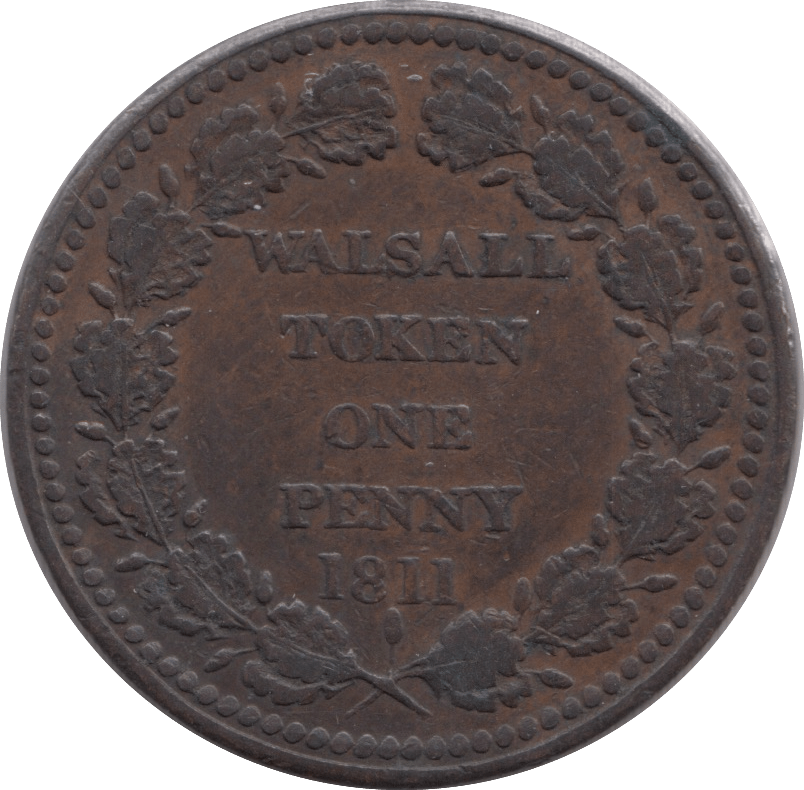 1811 WALSALL PENNY TOKEN - PENNY TOKEN - Cambridgeshire Coins