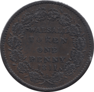 1811 WALSALL PENNY TOKEN - Token - Cambridgeshire Coins