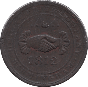 1812 BIRMINGHAM COPPER COMPANY PENNY TOKEN - Token - Cambridgeshire Coins