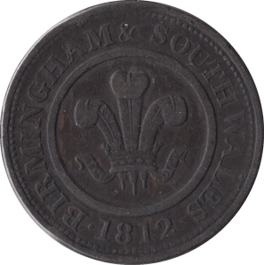 1812 BIRMINGHAM PENNY TOKEN - PENNY TOKEN - Cambridgeshire Coins