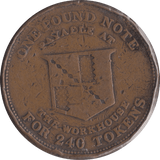 1812 BIRMINGHAM WORKHOUSE PENNY TOKEN - PENNY TOKEN - Cambridgeshire Coins
