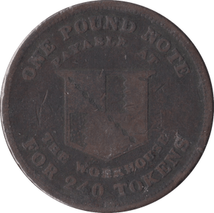 1812 BIRMINGHAM WORKHOUSE PENNY TOKEN - PENNY TOKEN - Cambridgeshire Coins