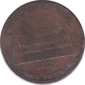 1812 BIRMINGHAM WORKHOUSE PENNY TOKEN - PENNY TOKEN - Cambridgeshire Coins