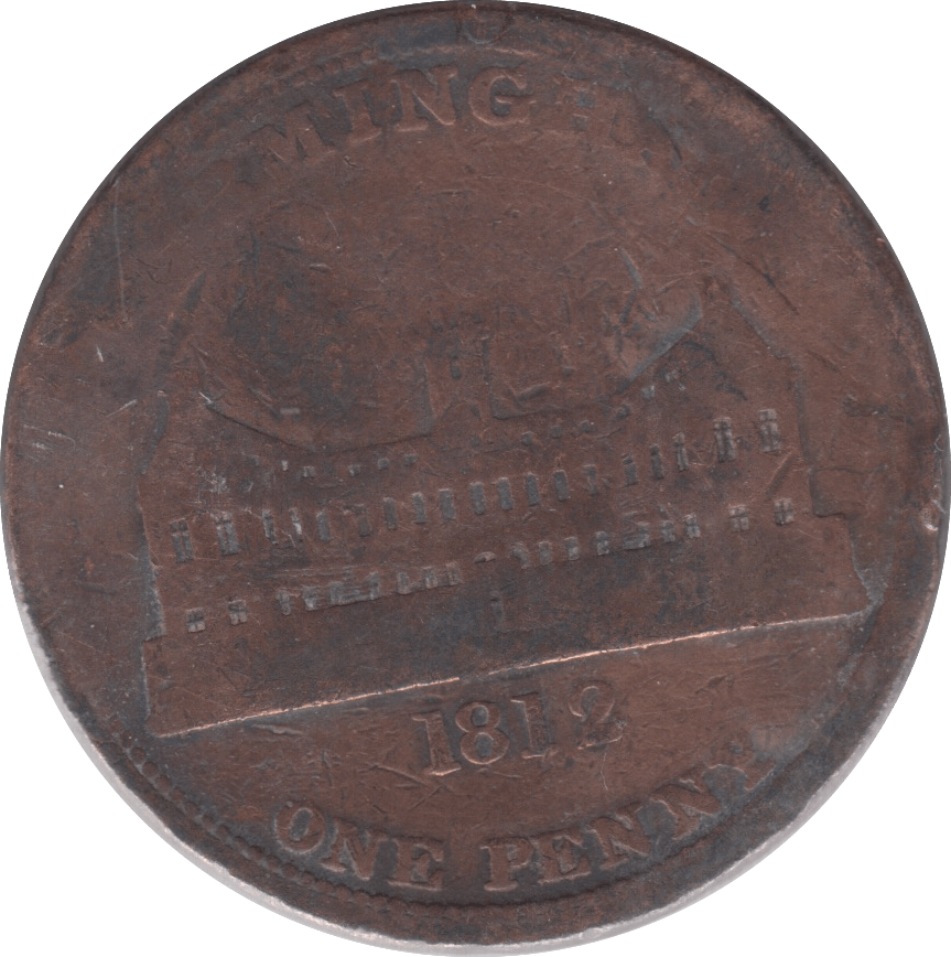 1812 BIRMINGHAM WORKHOUSE PENNY TOKEN - PENNY TOKEN - Cambridgeshire Coins