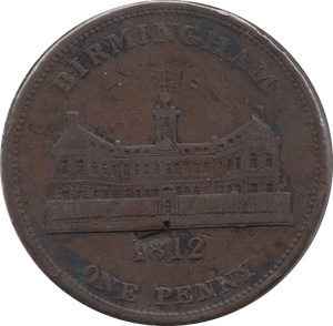 1812 BIRMINGHAM WORKHOUSE PENNY TOKEN - Token - Cambridgeshire Coins