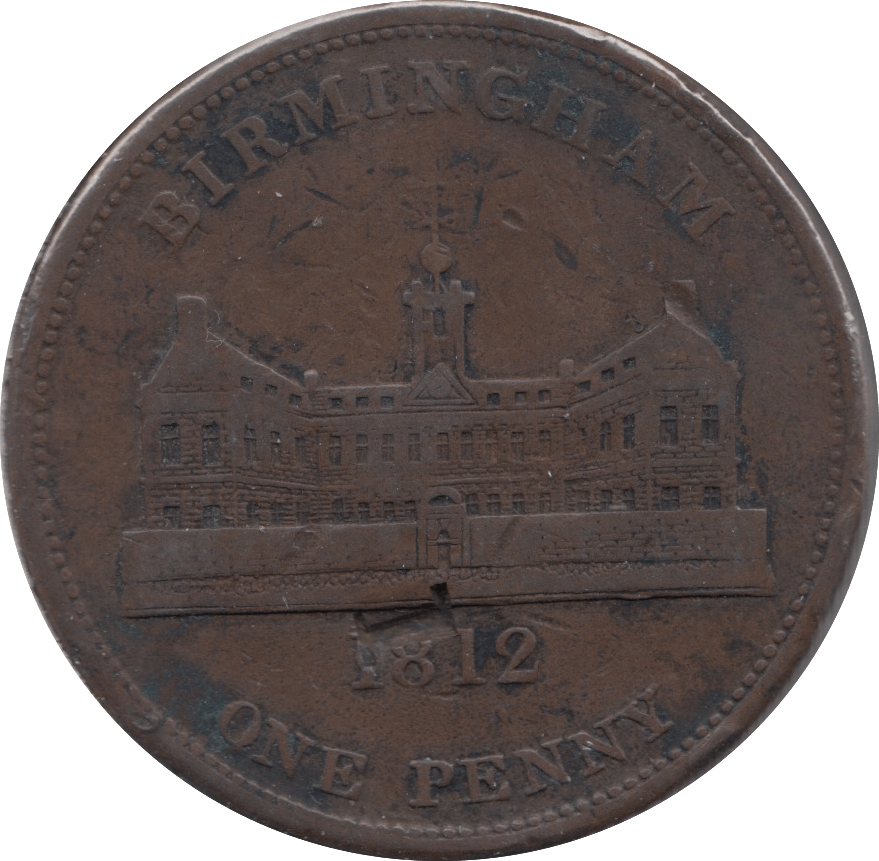 1812 BIRMINGHAM WORKHOUSE PENNY TOKEN - Token - Cambridgeshire Coins