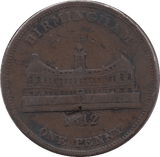 1812 BIRMINGHAM WORKHOUSE PENNY TOKEN - Token - Cambridgeshire Coins