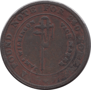 1812 DUDLEY JAMES WILKINSON VICE MAKER PENNY TOKEN - Token - Cambridgeshire Coins
