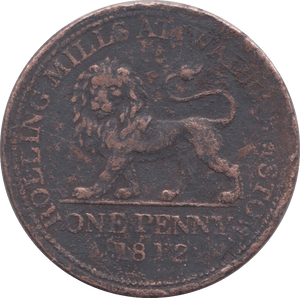 1812 LANDOR SMELTING WORKS PENNY TOKEN - PENNY TOKEN - Cambridgeshire Coins