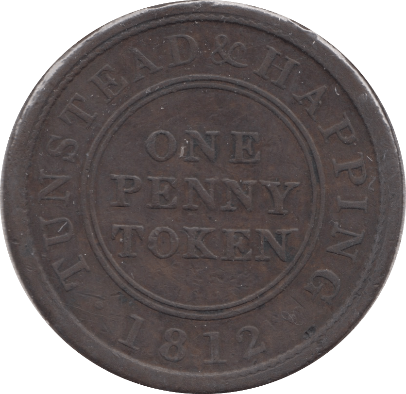 1812 PENNY TOKEN TUNSTEAD AND HAPPING - Token - Cambridgeshire Coins