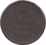 1812 PENNY TOKEN TUNSTEAD AND HAPPING - Token - Cambridgeshire Coins