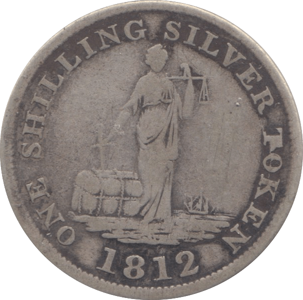 1812 TOKEN SILVER SHILLING DONCASTER ( REF 35 ) - Token - Cambridgeshire Coins