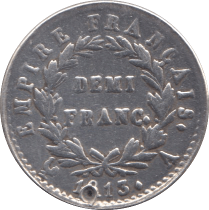 1813 FRANCE SILVER HALF FRANC - WORLD SILVER COINS - Cambridgeshire Coins