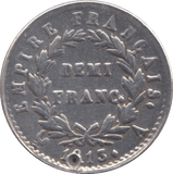 1813 FRANCE SILVER HALF FRANC - WORLD SILVER COINS - Cambridgeshire Coins
