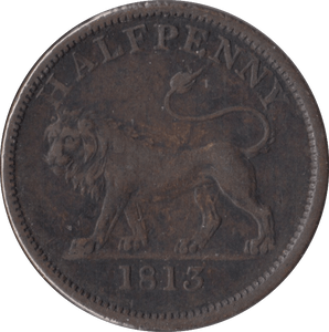 1813 HALF PENNY TOKEN BRITISH COPPER COMPANY - HALFPENNY TOKEN - Cambridgeshire Coins