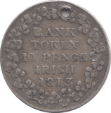 1813 IRELAND 10 PENCE TOKEN - WORLD COINS - Cambridgeshire Coins