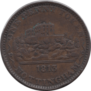 1813 NOTTINGHAM PENNY TOKEN - Token - Cambridgeshire Coins