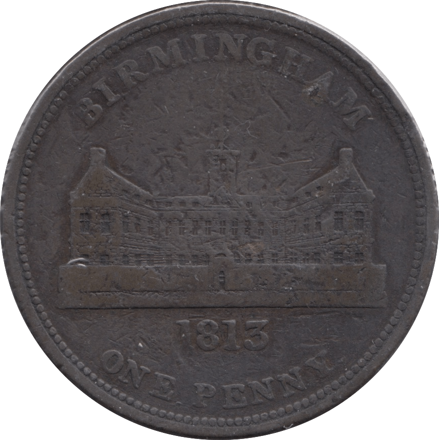 1813 PENNY TOKEN BIRMINGHAM WORKHOUSE - PENNY TOKEN - Cambridgeshire Coins