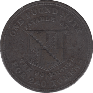 1813 PENNY TOKEN BIRMINGHAM WORKHOUSE - PENNY TOKEN - Cambridgeshire Coins