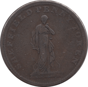 1813 PENNY TOKEN WORKHOUSE FOR POOR SHEFFIELD - Token - Cambridgeshire Coins